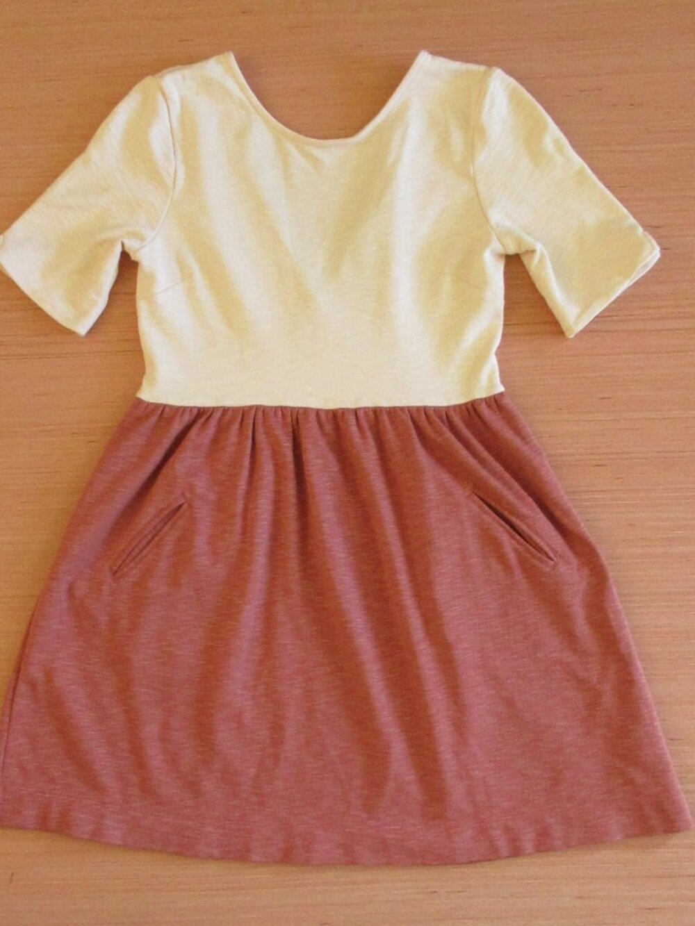 Free People Beach Colorblock Dress XS V Back Pockets